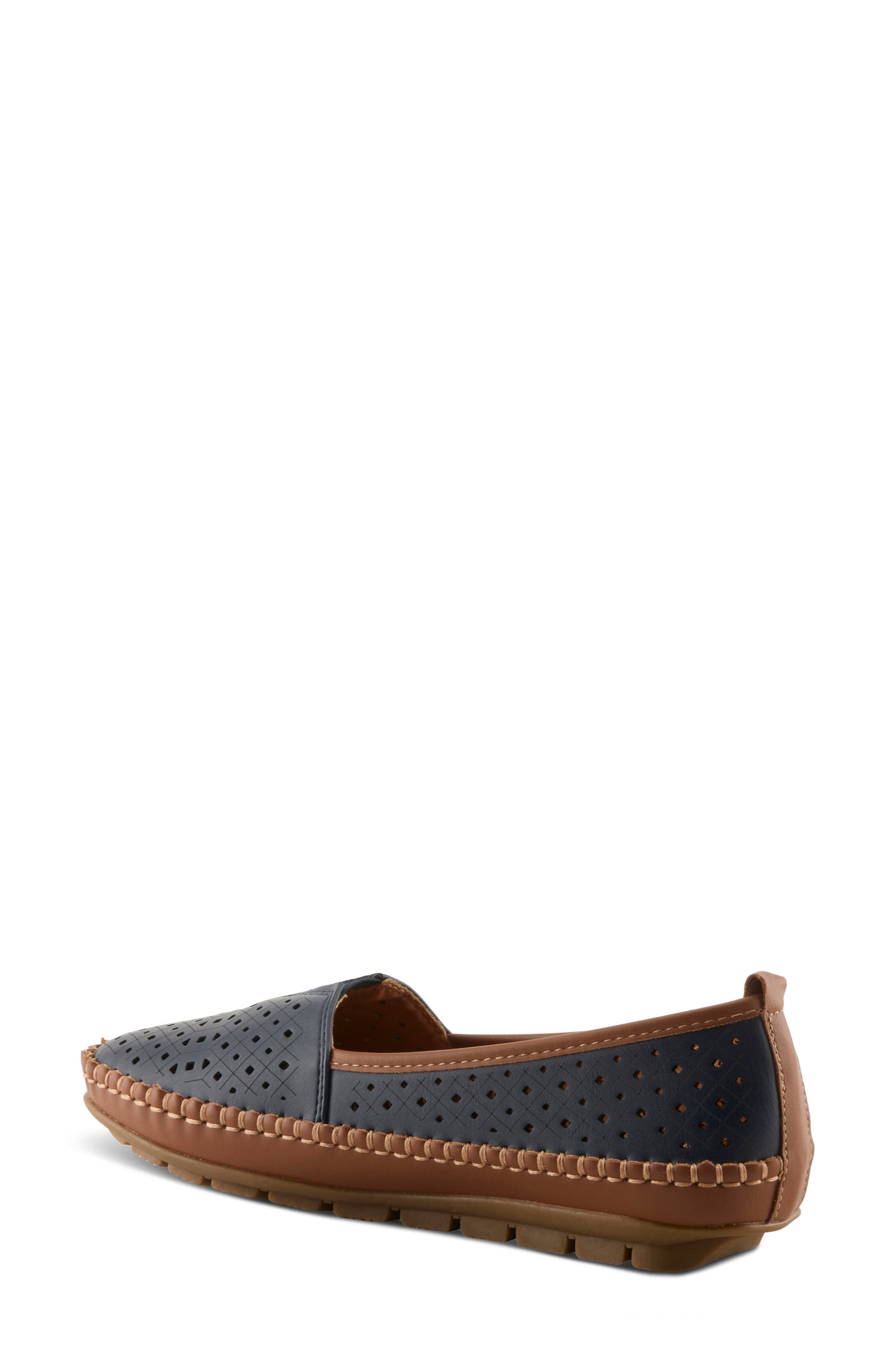 Pavri Perforated Loafer, Alternate, color, NAVY
