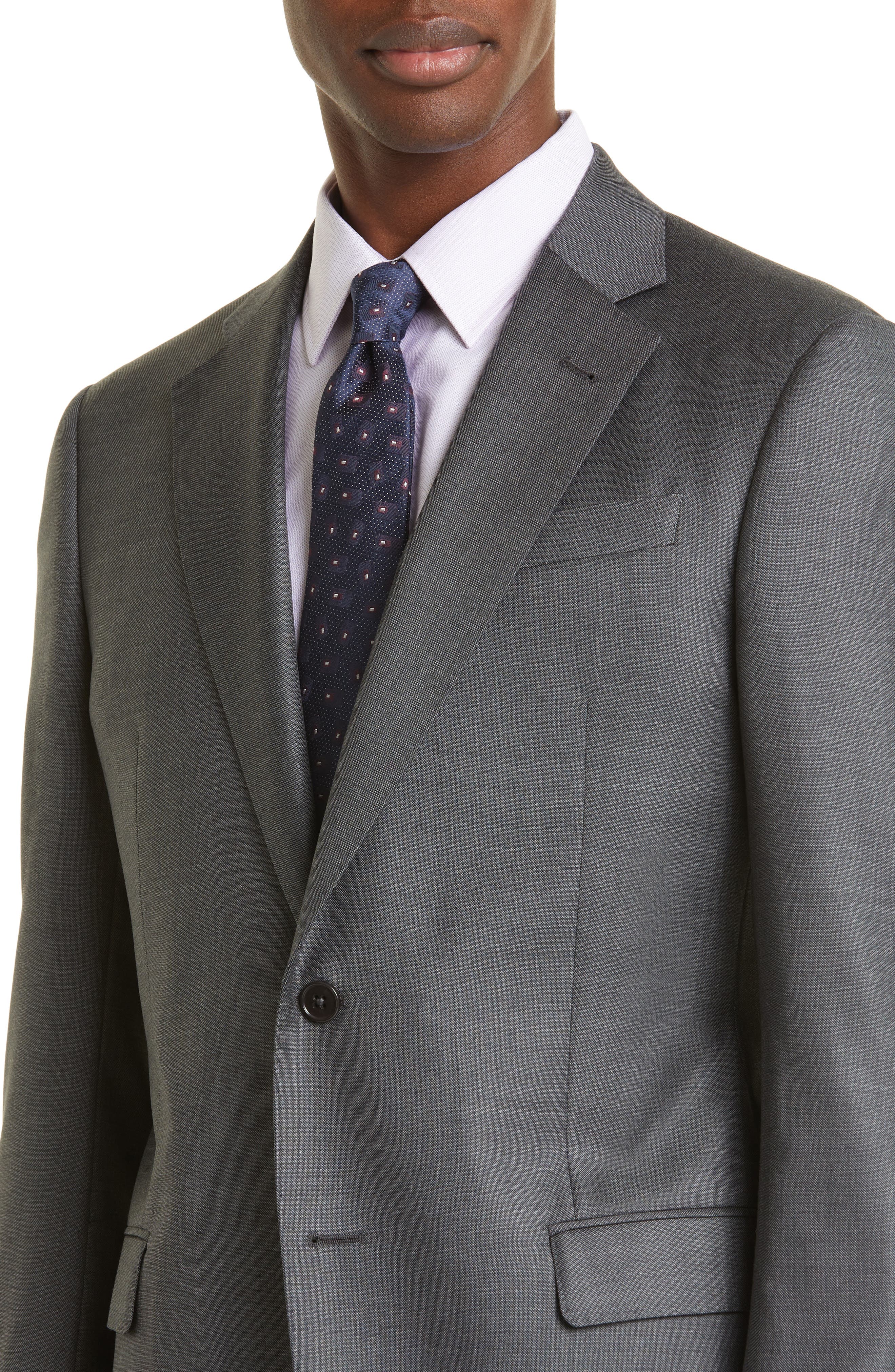 Emporio Armani G-Line Grey Mélange Wool Suit | Nordstrom
