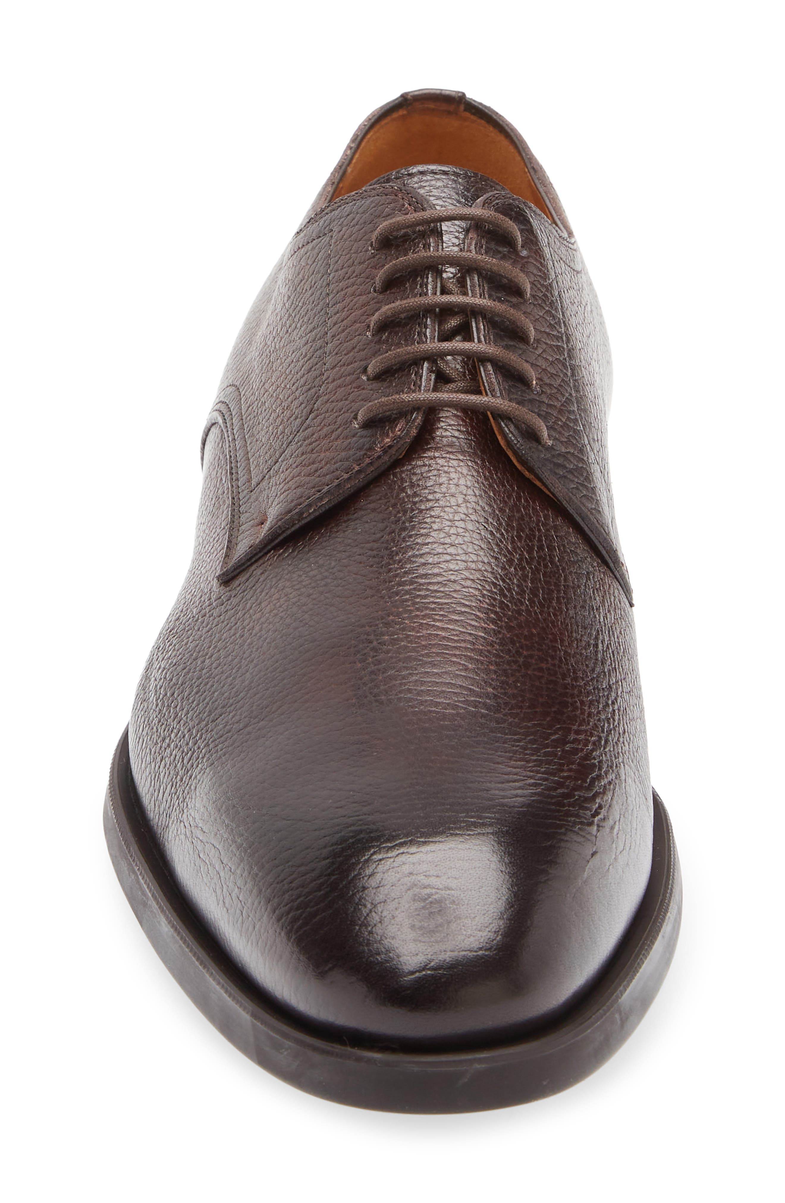Magnanni Melo Derby, Alternate, color, Brown Rugo
