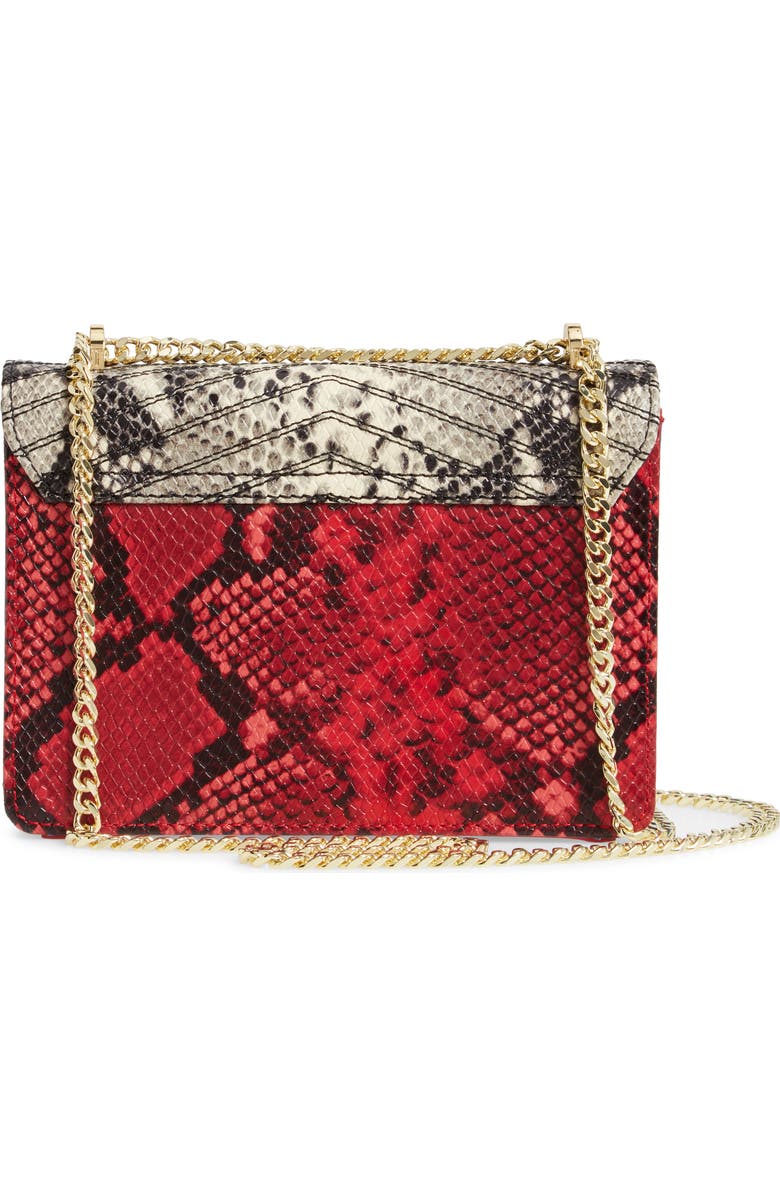Ted Baker London Mini Belida Snake Embossed Leather Crossbody Bag, Alternate, color,