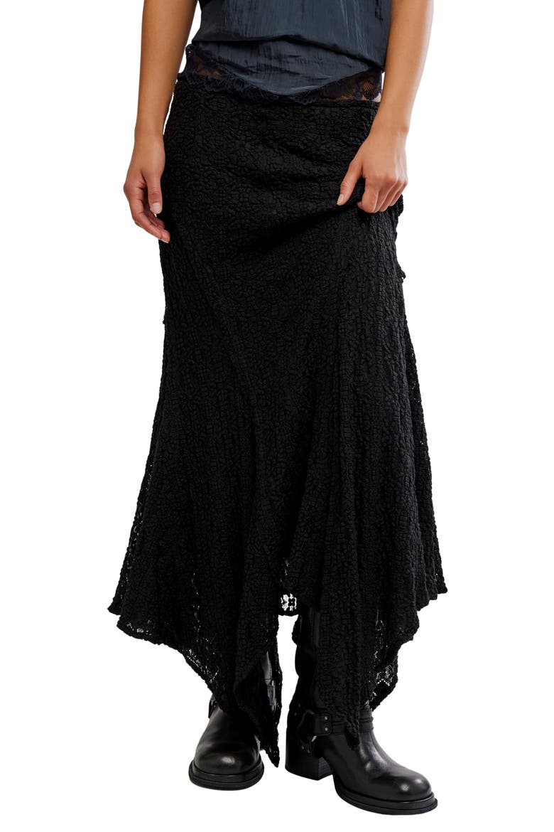 Bella Lace Mermaid Skirt, Main, color, BLACK