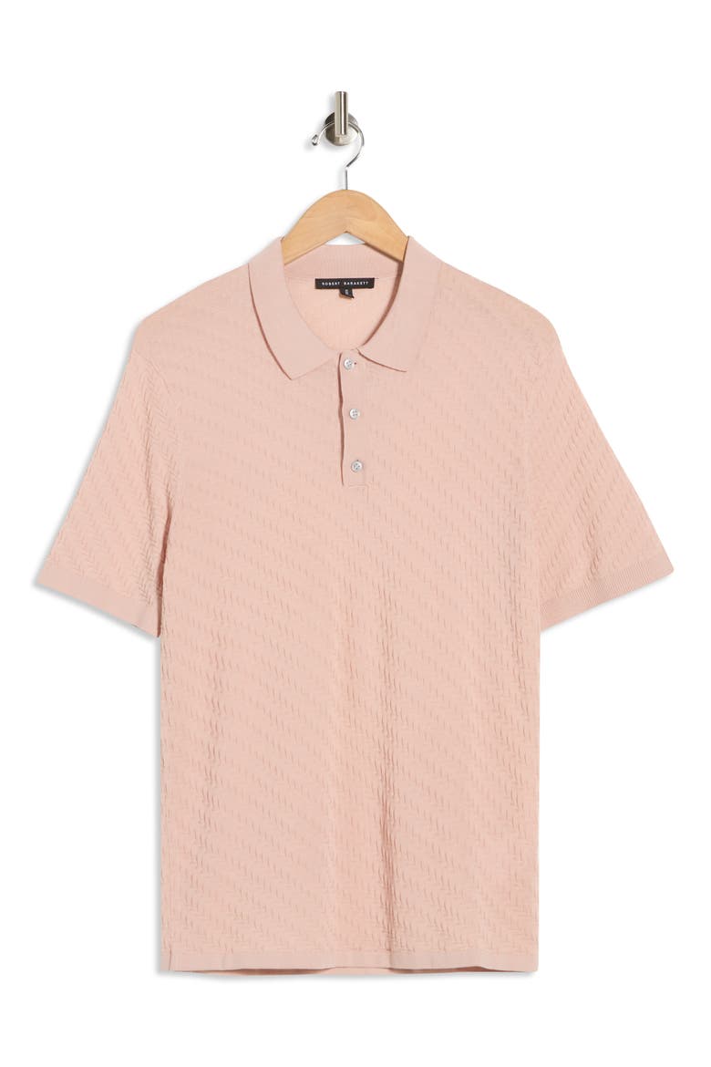 Skelling Textured Polo Sweater, Alternate, color, CORAL