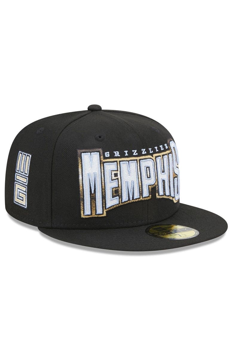 New Era Men's New Era Black Memphis Grizzlies 2022/23 City Edition Official 59FIFTY Fitted Hat, Alternate, color,