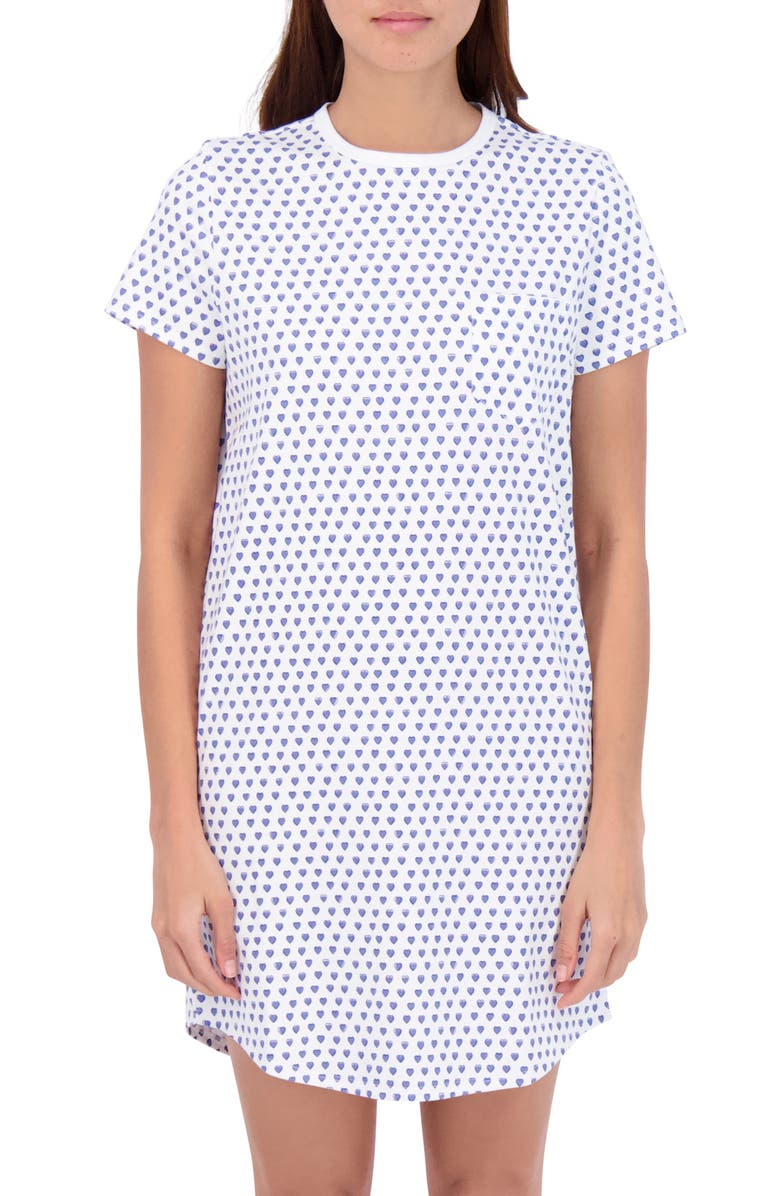 Roller Rabbit Heart T-Shirt Sleep Dress, Main, color, 