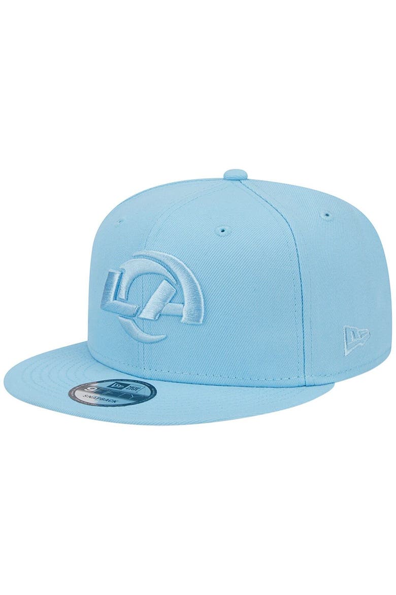 Men's New Era Light Blue Los Angeles Rams Color Pack Brights 9FIFTY Snapback Hat, Main, color, Light Blue