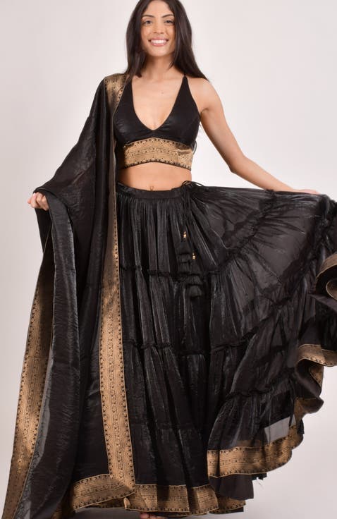Ciara Tiered Shimmer Lehenga Choli