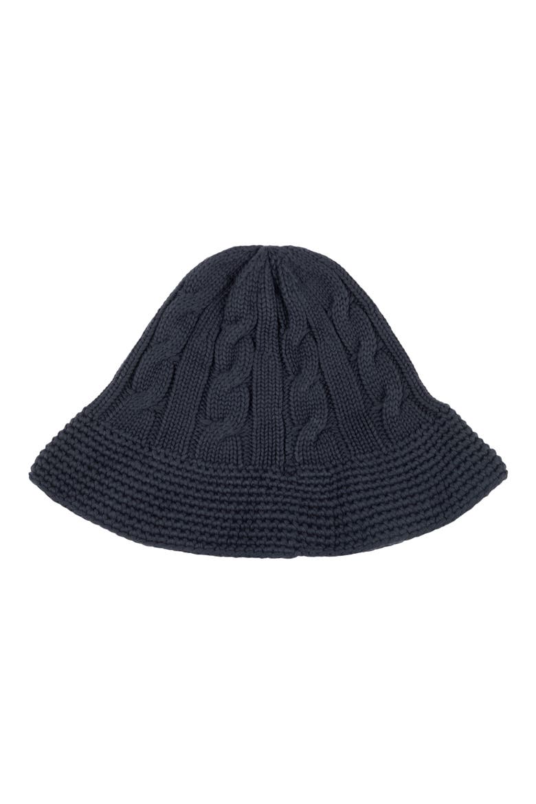 Cable Stitch Bucket Hat, Alternate, color, NAVY