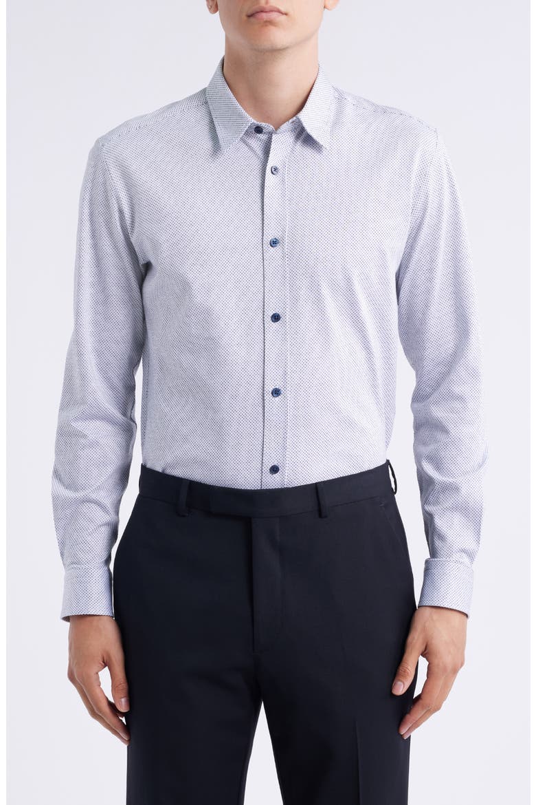 Roan Kent Slim Fit Button-Up Shirt, Main, color, WHITE