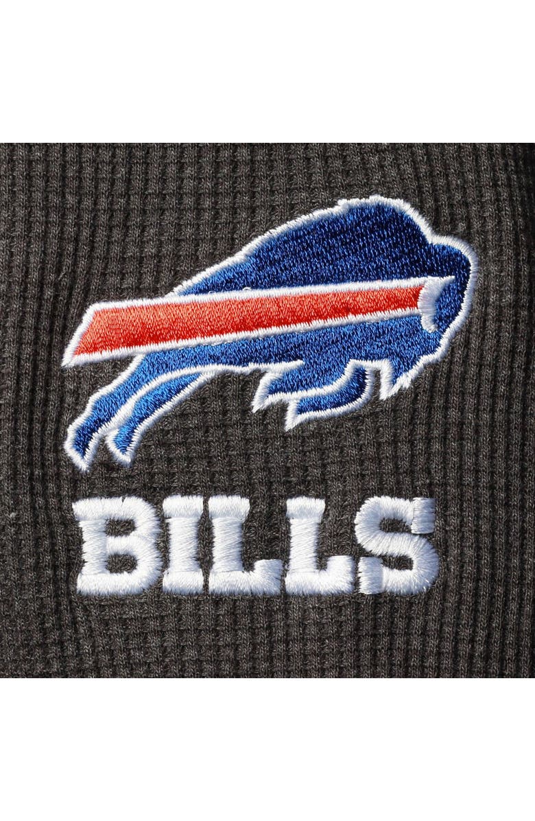 DUNBROOKE Men's Dunbrooke Heathered Gray Buffalo Bills Logo Maverick Thermal Henley Long Sleeve T-Shirt, Alternate, color, 