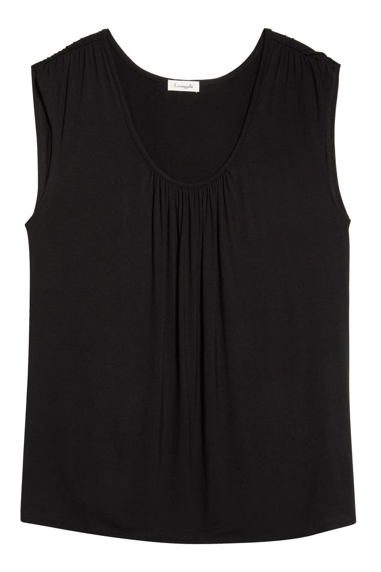 Drape Sleeveless Top, Alternate, color, BLACK