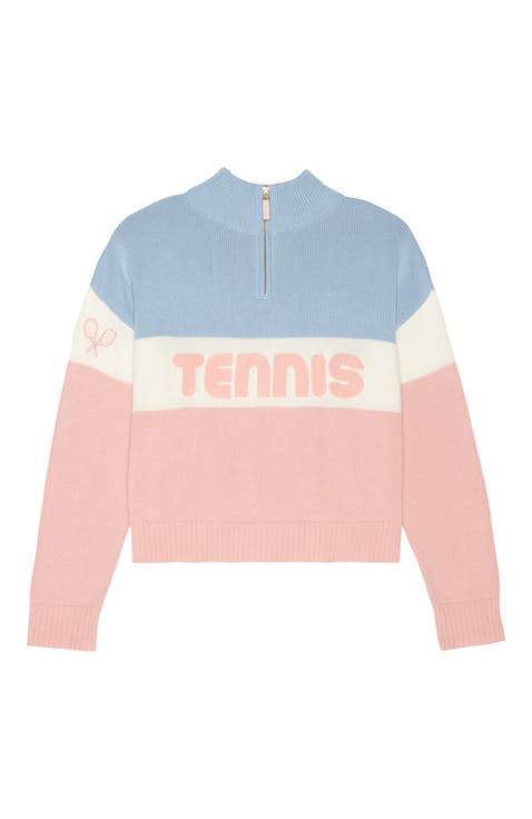 Madison Quarter-Zip Sweater Tennis Colorblock
