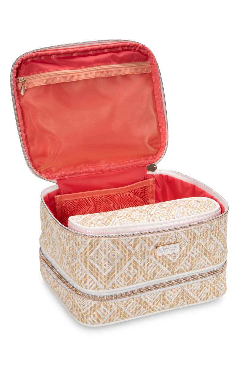 Stephanie Johnson Paros Coconut Jenny Train Cosmetics Case, Alternate, color, White