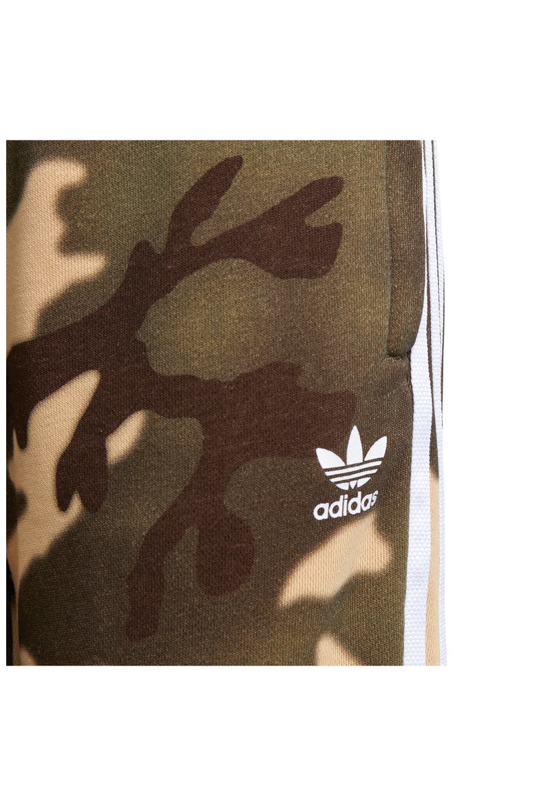 Kids' 3-Stripes Camo French Terry Joggers, Alternate, color, MAGIC GREEN/ MULTICOLOR