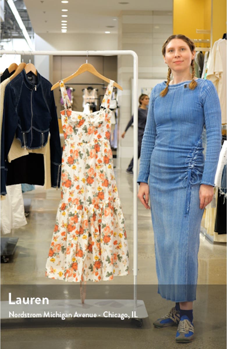 Elia Floral Sweetheart Neck Sundress, sales video thumbnail