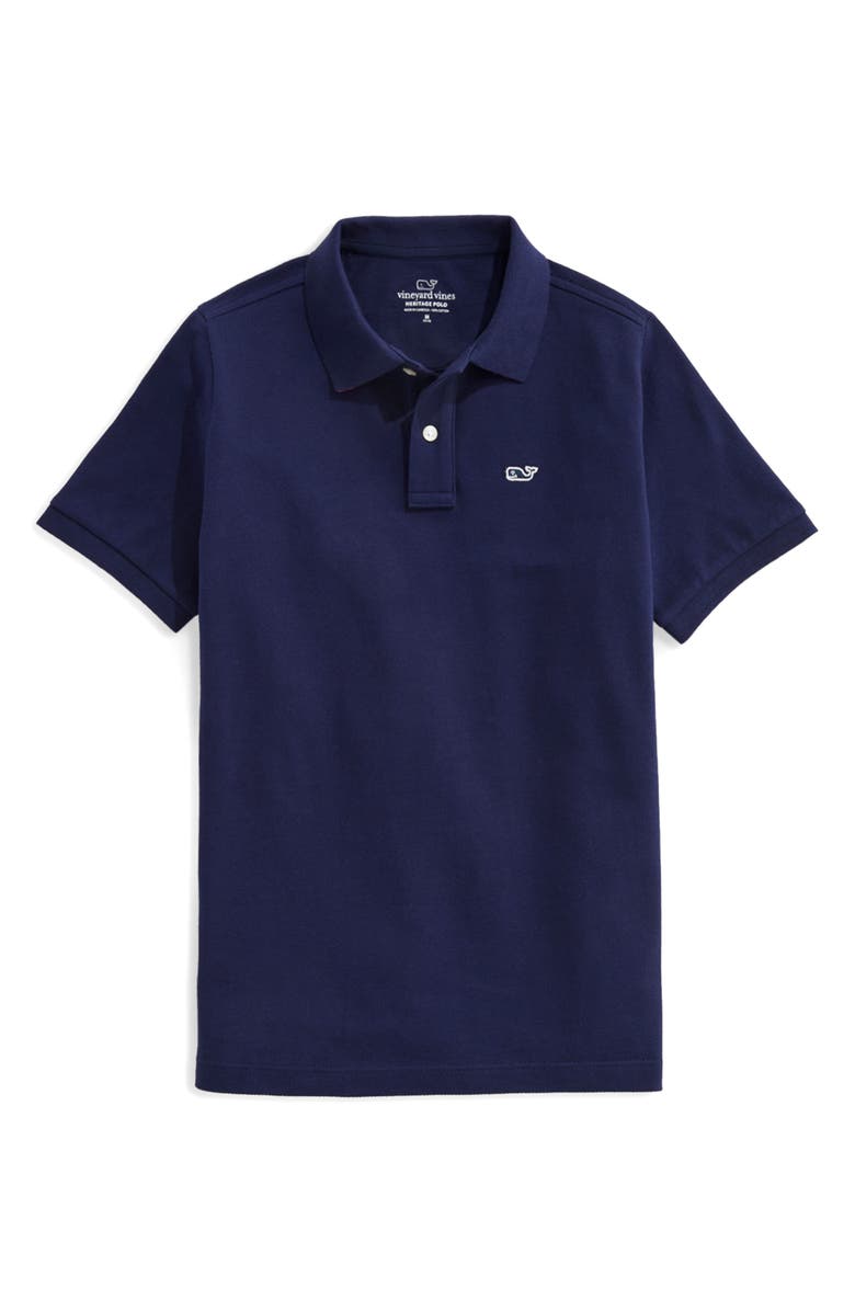 vineyard vines Kids' Tipped Piqué Polo, Main, color,