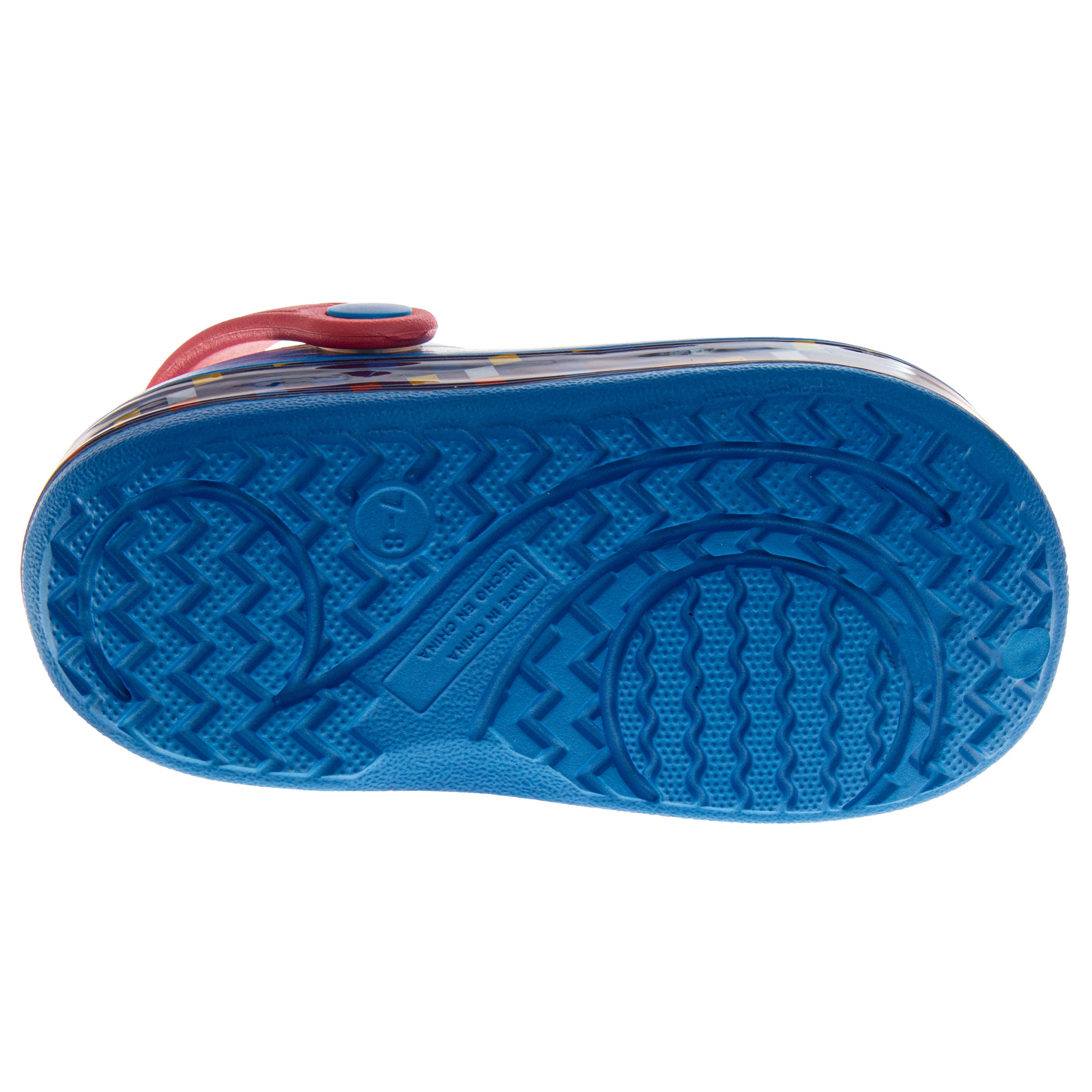 Sonic the Hedgehog Clogs, Alternate, color, Blue Red