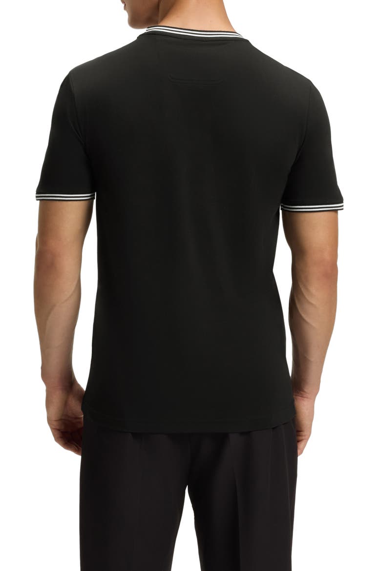 Taul Tipped Crewneck T-Shirt, Alternate, color, BLACK