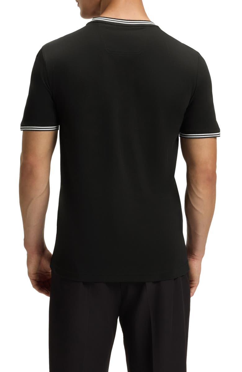 BOSS Taul Tipped Crewneck T-Shirt, Alternate, color, Black