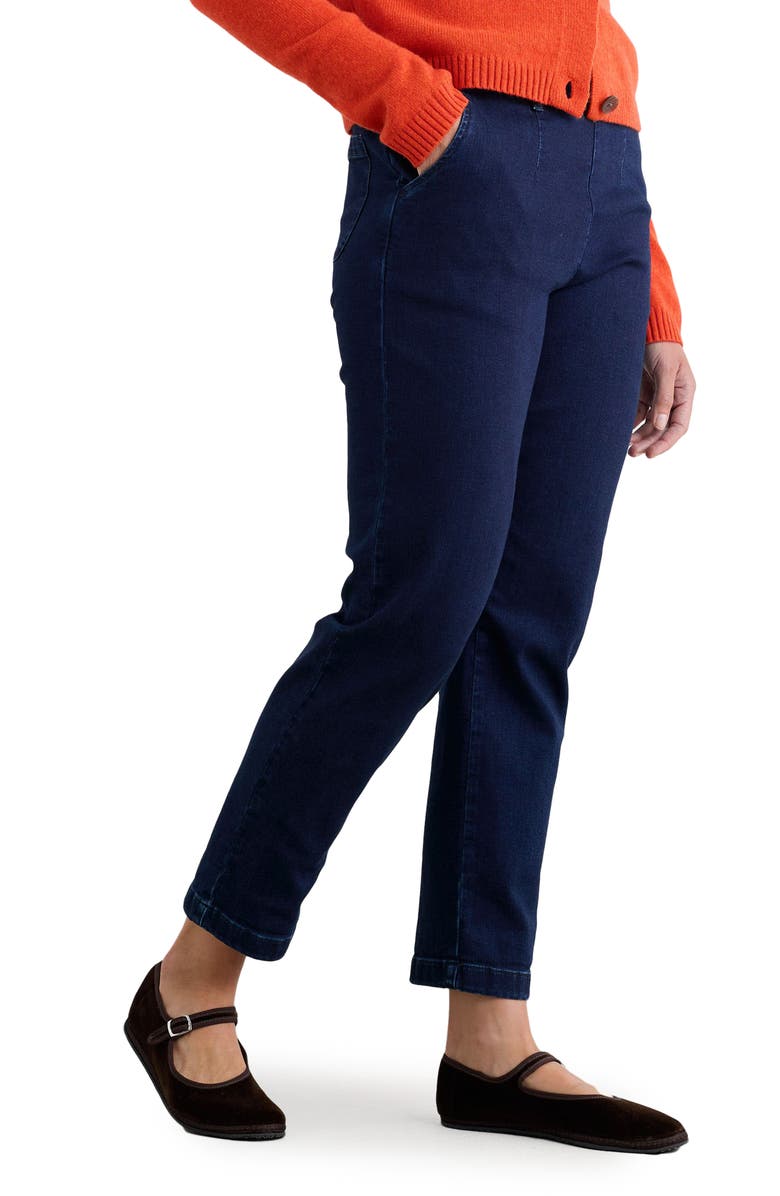 Seasalt Cornwall Waterdance Tapered Leg Pants, Alternate, color, Dark Indigo Wash