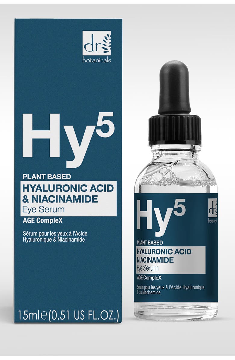 DR BOTANICALS Hyaluronic Acid 5% & Niacinamide 5% Eye Serum 15ml, Alternate, color, White