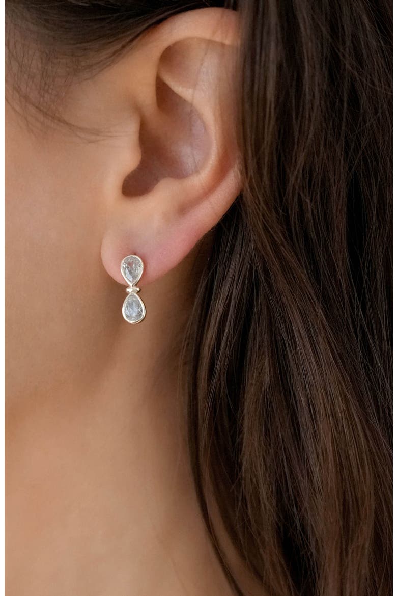 Infinity Crystal Drop Earrings, Alternate, color, SILVER