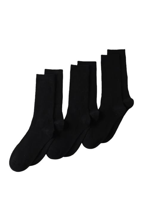 3-Pack Cotton Core Crew Socks