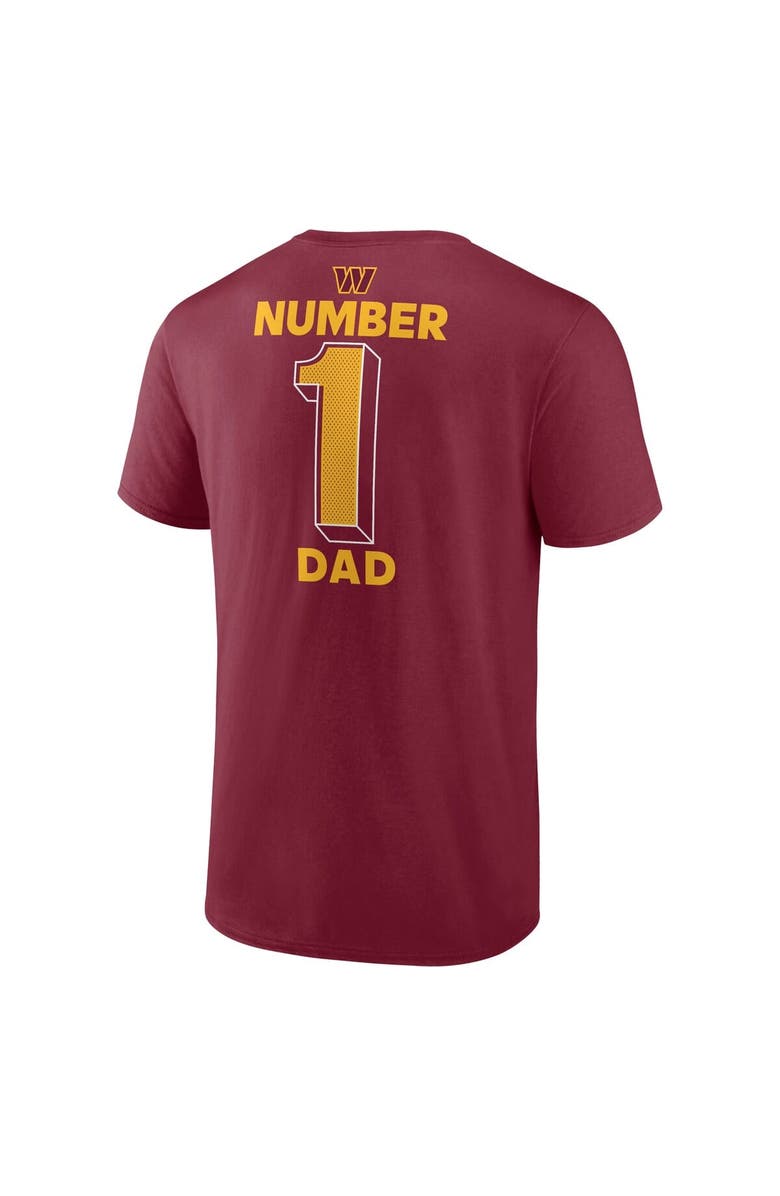 FANATICS Men's Fanatics  Burgundy Washington Commanders Big & Tall Number One Dad T-Shirt, Alternate, color, Burgundy