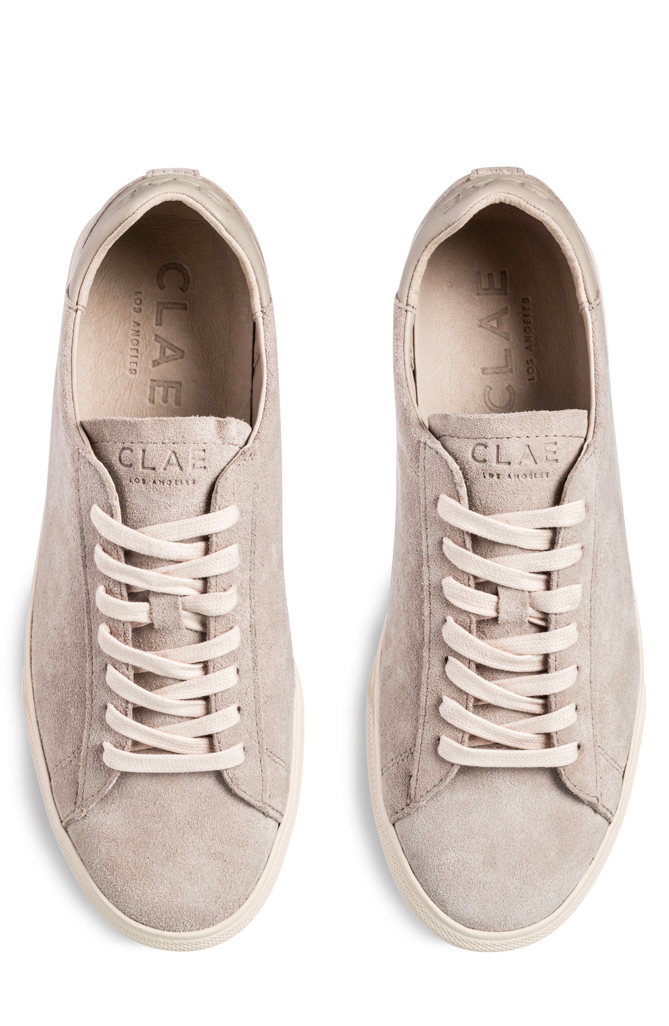 CLAE Bradley Venice Leather Sneaker, Alternate, color, Feather Grey Suede