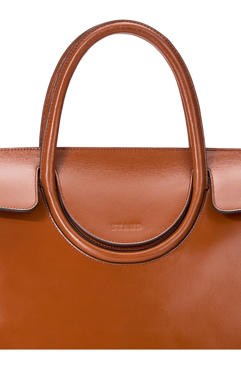 STAUD Maude Leather Carryall Bag, Alternate, color, Tabacco