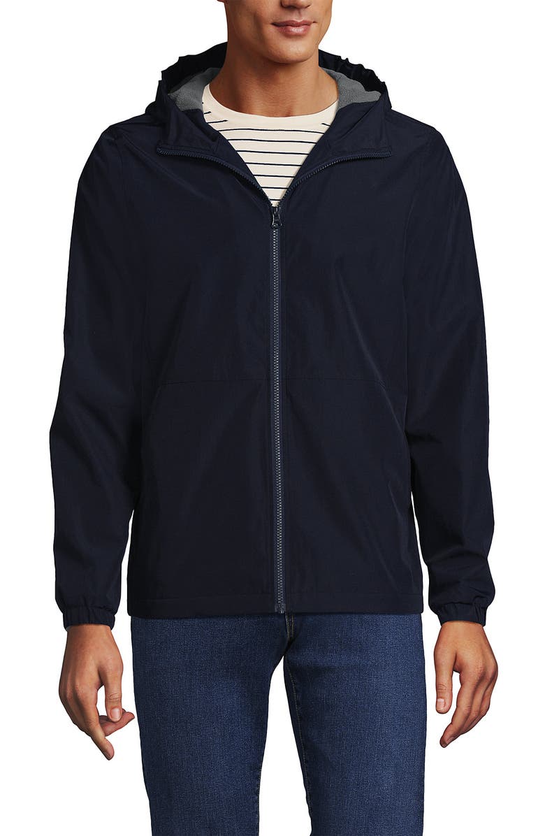 Lands' End School Uniform Rain Jacket, Main, color, Classic Navy