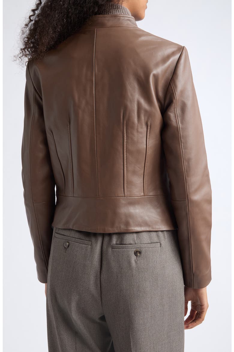 Allie Leather Jacket, Alternate, color, TAUPE NEUTRAL