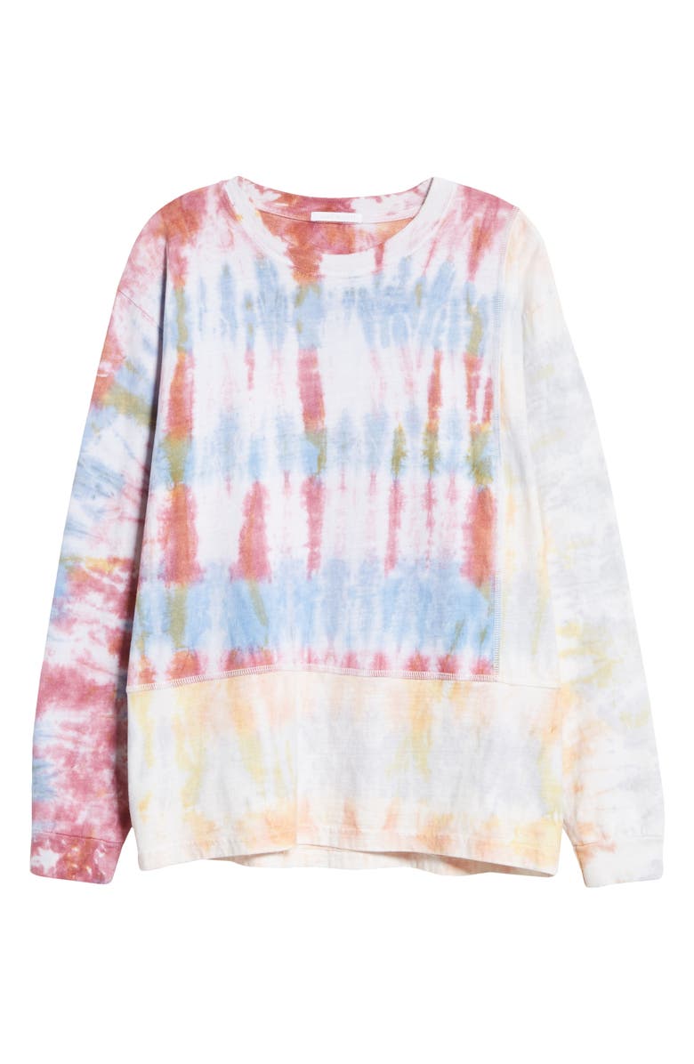 John Elliott Reconstructed Tie Dye Long Sleeve T-Shirt, Alternate, color,