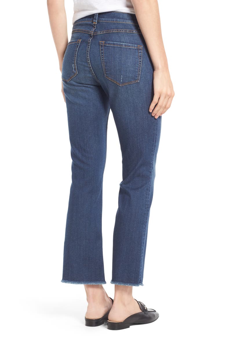 Raw Hem Stretch Straight Leg Jeans, Alternate, color, STARDUST WASH