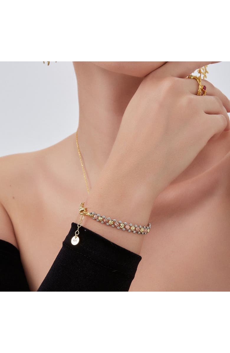 Spero London Dorissa Multi Bead Semi Chain Sterling Silver Bracelet, Alternate, color, Silver