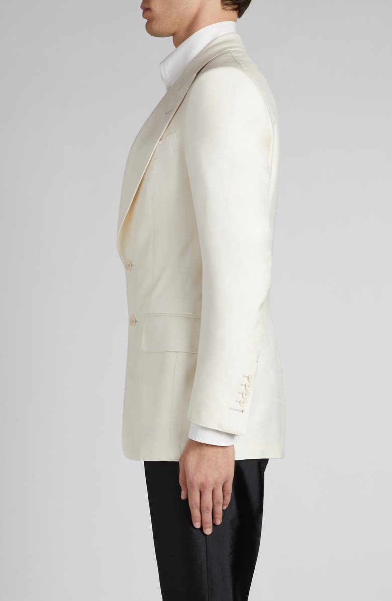 TOM FORD Atticus Silk Dinner Jacket, Alternate, color, Bone