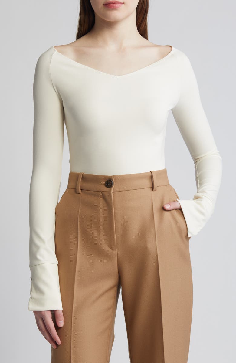 BOSS Long Sleeve Knit Top, Main, color,