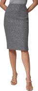 Donna Karan New York Metallic Tweed Pencil Skirt