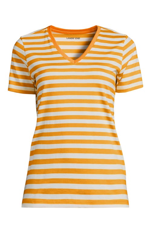 Lands' End Relaxed Supima Cotton V-neck T-shirt In Yellow