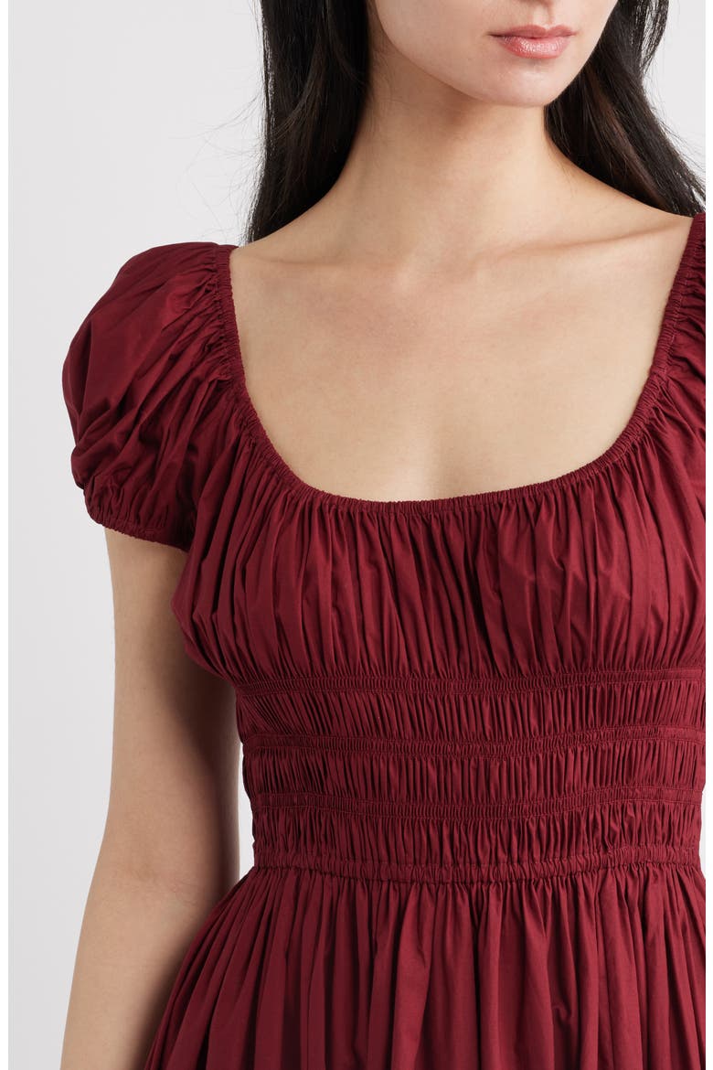 Quinley Organic Cotton Midi Dress, Alternate, color, DEEP RUBY