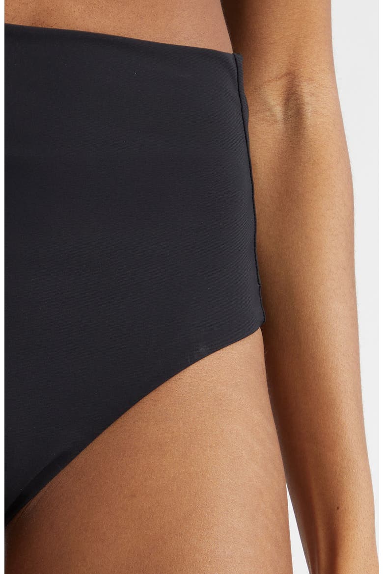 High Waist Bikini Bottoms, Alternate, color, BLACK