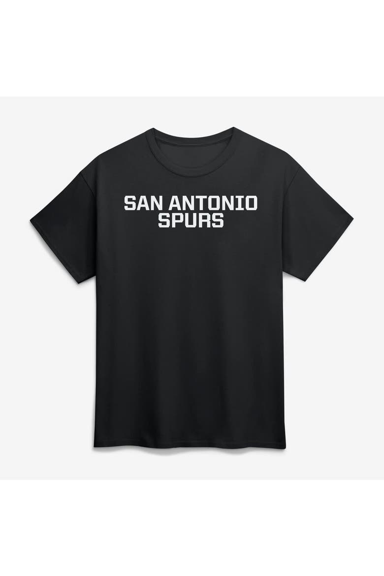 Men's Logo Athletic Black San Antonio Spurs Wordmark T-Shirt, Main, color, Black