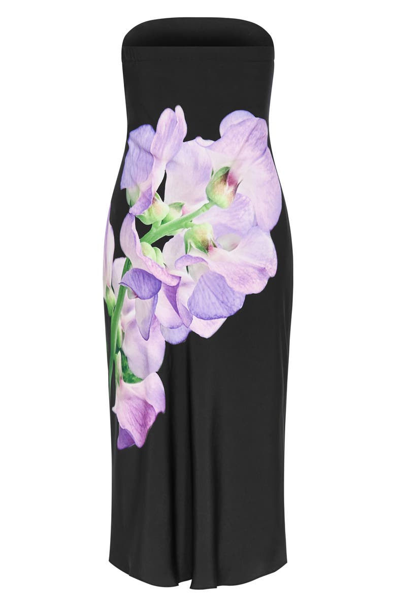 City Chic Amari Floral Strapless Maxi Dress, Alternate, color, 