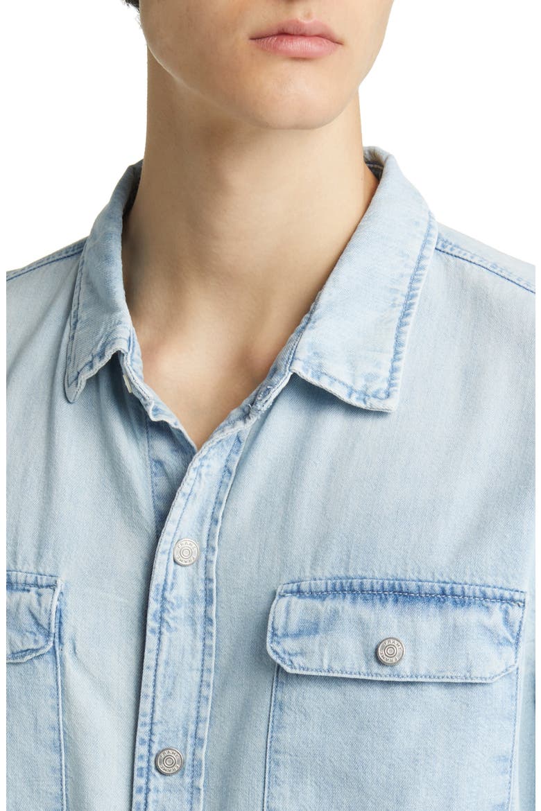 Denim Button-Up Shirt, Alternate, color, SUNBLEACHED