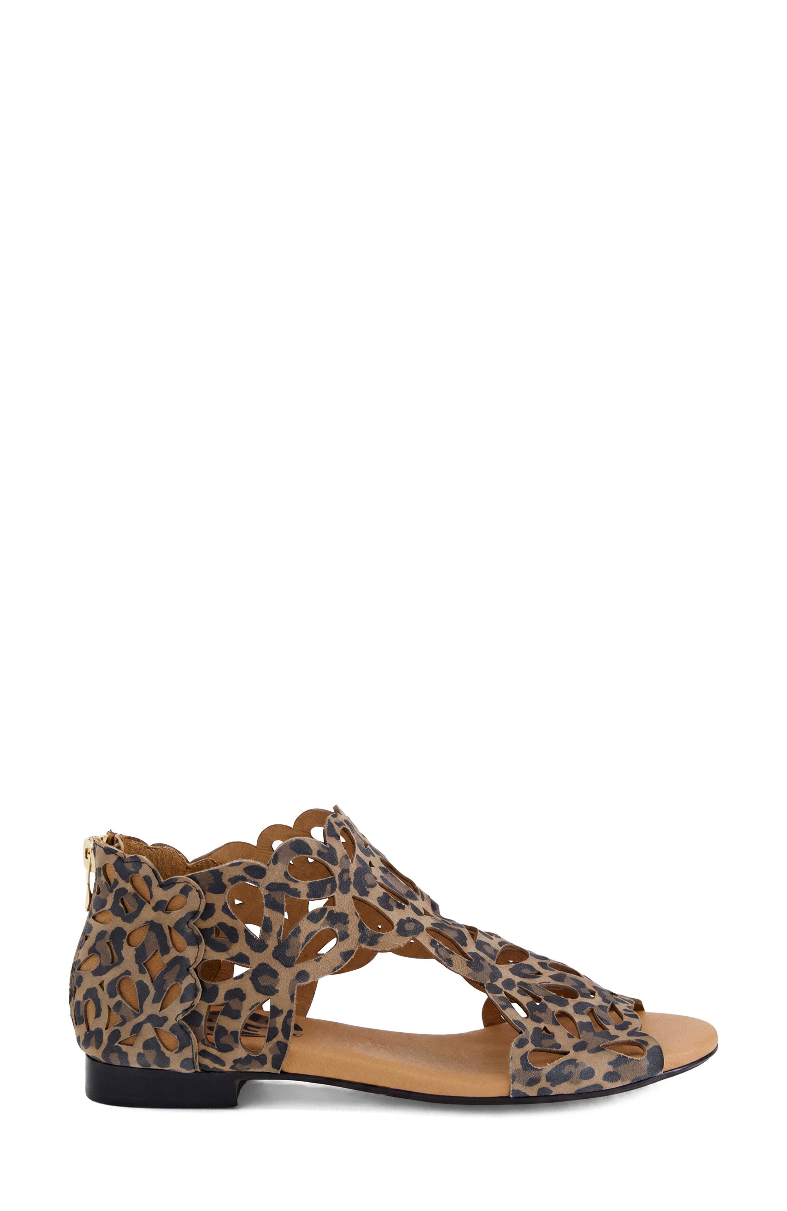 DJANGO AND JULIETTE Pietro Back Zip Sandal, Alternate, color, Leopard Print