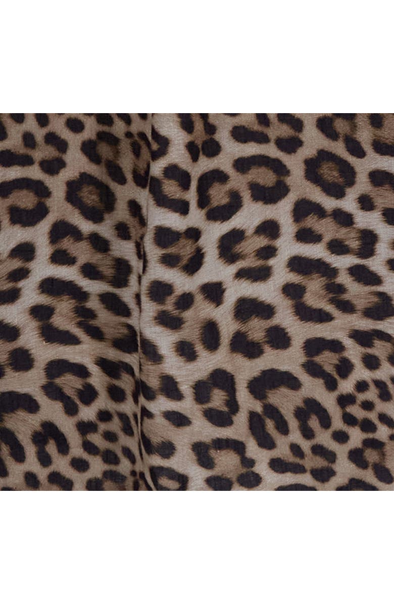 Lords of Harlech Leopard Womens Linen Shirt, Alternate, color, Leopard Brown