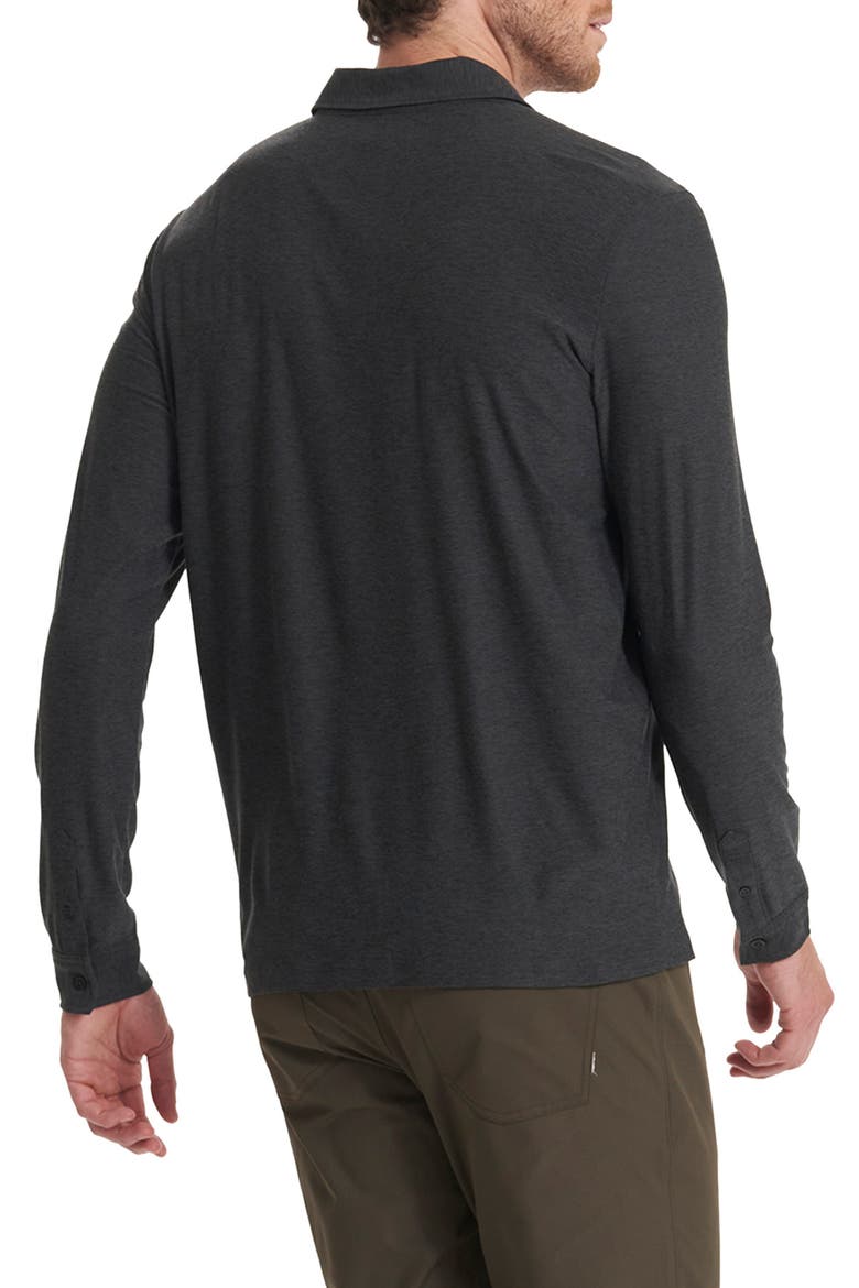 Long Sleeve Strato Tech Polo, Alternate, color, CHARCOAL HEATHER