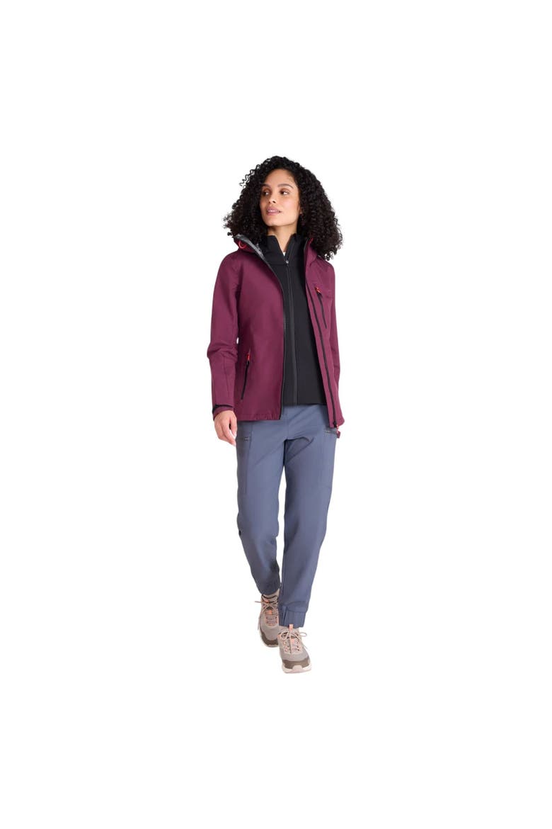 Bachill 3 Layer Waterproof Jacket, Alternate, color, Berry