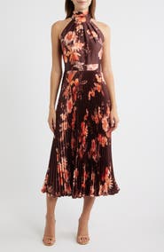 Eliza J Floral Print Sleeveless Print Midi Dress