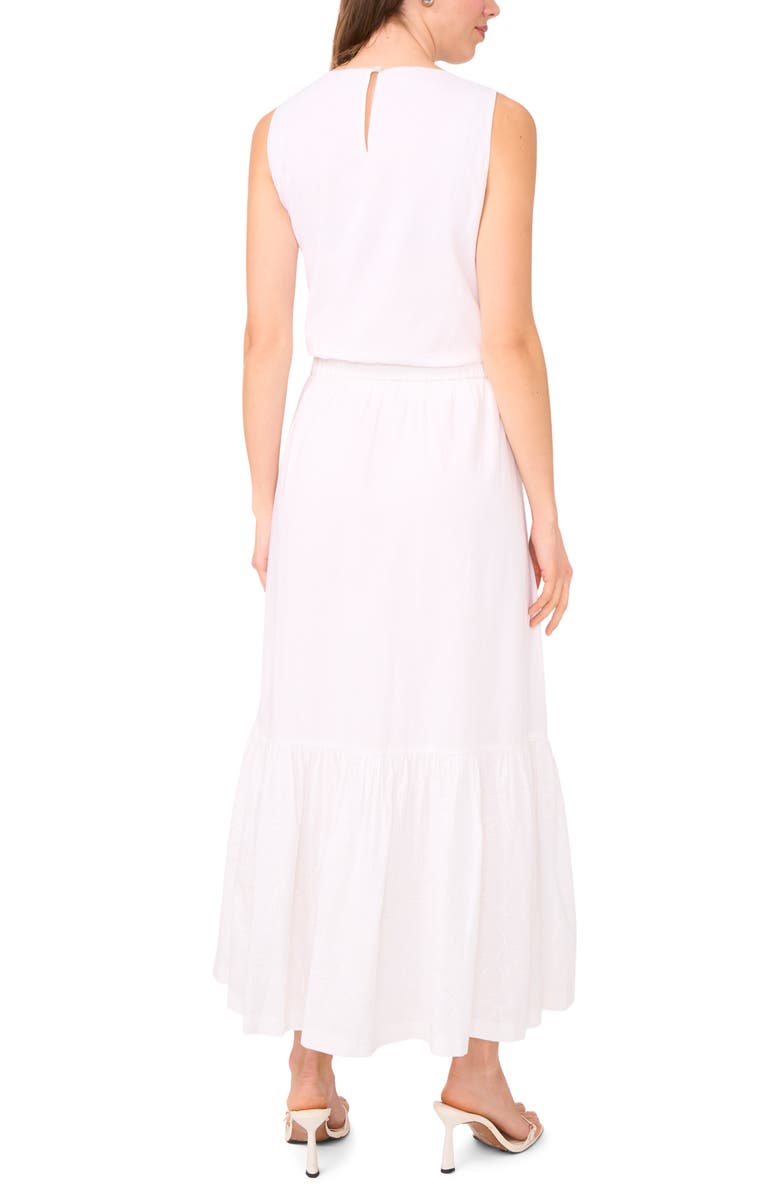 Halogen<sup>®</sup> Beaded Embroidered Sleeveless Top, Alternate, color, Bright White