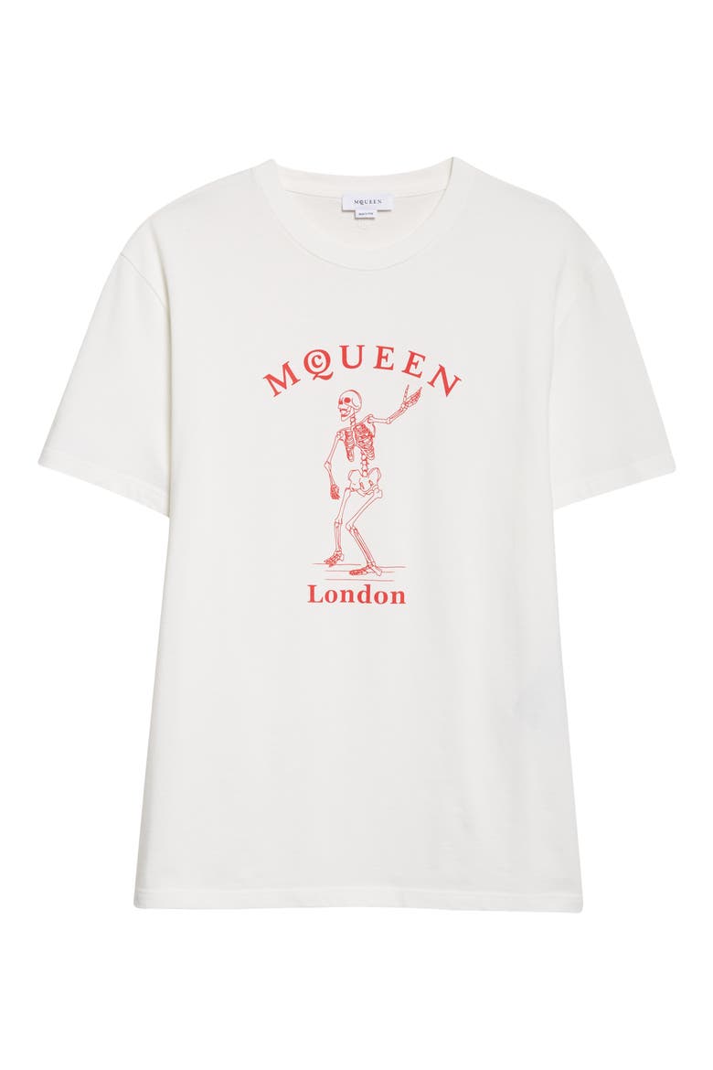 Skeleton Graphic T-Shirt, Alternate, color, WHITE / RED
